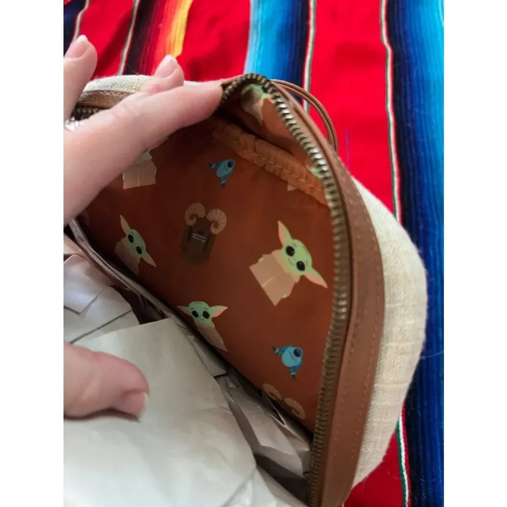 Loungefly Beige Star Wars The Child Kids backpack Bag with Green Accents